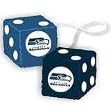 Fremont Die CSY-2324598010 Seattle Seahawks NFL 3 Car Fuzzy Dice
