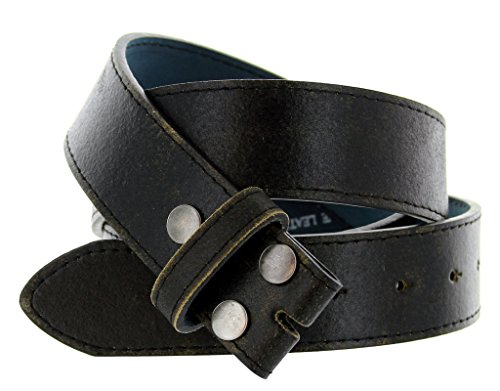 Womens Vintage Look Distressed Leather Strap Belt Snap On (M(33