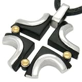 Adjustable Necklace with Unique Cross Design in Stainless Steel