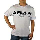 Mens Fila Italia Jersey Short Sleeve T Shirt / Tee - White - Size: M
