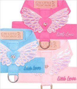 Dog Harness Little Love Angel Wings by Susan Lanci - Puppy Pink MD (14-16" Girth)
