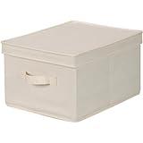 Household Essentials Large Storage Box, Natural Canvas