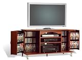 PREPAC BPS-4200 48 in. Plasma TV Console w/Media Storage, Black Finish