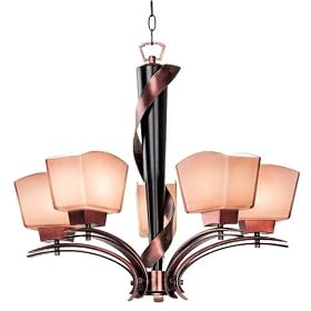 Kenroy Home 2736 Oslo 5-Light Chandelier, Burnished Copper by Kenroy Home