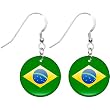 Brazil Flag Earrings