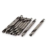 uxcell ツイストドリルビット　ストレートシャンク　ダブルエンド　HSS　木工　10個入り