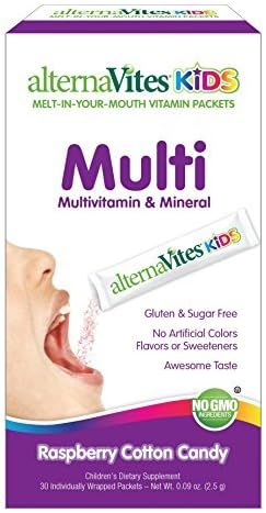 Alternavites Kids Quick-melting Multivitamins Raspberry Cotton Candy, 30 Count by Alternavites
