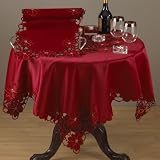 Flor Red Poinsettia Cutwork Table Runner Case Pack 15