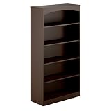 Mayline Mocha Laminate Five Shelf Bookcase Mocha