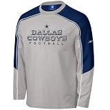 Reebok Dallas Cowboys Ash Match-Up Constructed Long Sleeve T-shirt