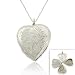 4 in 1 Sterling Silver Heart Locket Pendant