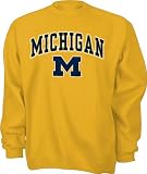 Michigan Wolverines Youth Navy Tackle Twill Crewneck Sweatshirt