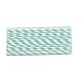 25 Paper Drinking Straws Mint Green Stripes 7.75
