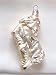 Glas Pferd - mundgeblasen - 11cm - creme farben - formgeblasener Christbaumschmuck aus Lauscha - Dekoration