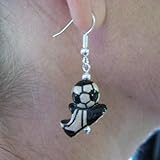 Ceramic Soccer Ball and Cleat Earrings