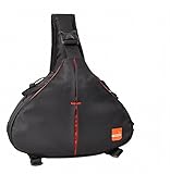 すばやくカメラが取り出せる おしゃれで 多機能 一眼レフ カメラ バッグ ボディバッグ (ブラック) 伊勢海老