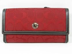Coach Hamptons Signature Checkbook Wallet 42986