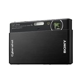 Sony CyberShot T77Digital Camera - Black (10.1 MP, 4x Optical Zoom) 3" LCD
