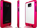 Samsung Galaxy S 2 II i9100 Novoskins UmiX Ultra Thin Bumper Hard Back Case Rosa und Weiß (Pink and White)