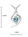Drunk Wind Morbidezza Angle Double Helix Shape Zircon Silver Temperament Pendant Necklace