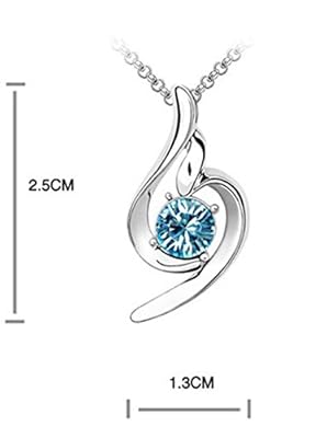 Drunk Wind Morbidezza Angle Double Helix Shape Zircon Silver Temperament Pendant Necklace