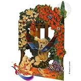 Santoro Graphics Swing Card /Greeting Card - Puppies in the Garden - SC13