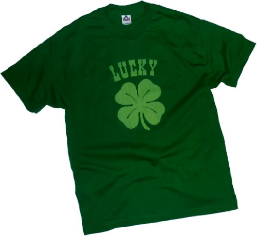 Lucky Shamrock (Gold) -- St. Patricks Day Adult T-Shirt - X-Large