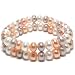 HinsonGayle Multicolor Double Strand 8-9mm Pearl Stretch Bracelet