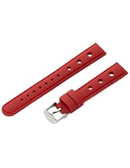 Hadley-Roma Womens LS3355RQ 160 16-mm Red Genuine Silicone Watch Strap