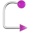 14 Gauge Purple Glow in the Dark Cone Lippy Loop Labret