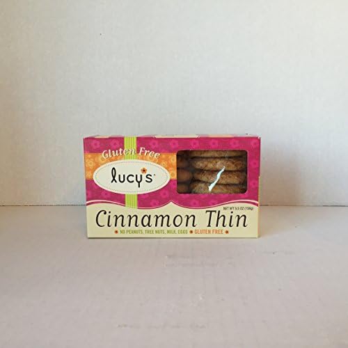 GLUTEN FREE: 1 Box Lucy's Gluten Free Cinnamon Thin Cookie & Glutenetto Gluten Free Gourmet Raspberry Linzer Cookies Plus a Bonus Free GLUTEN FREE 3- Item Candy Recipe from Z-Organics. A Great Gourmet Gluten Free Treat for Fathers Day or Any Day. (2 Items + Bonus)