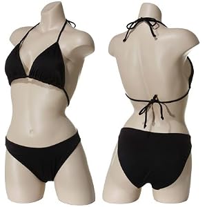 Buy SABREE Triangle String Halter Bikini (Black) by SABREE