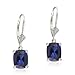 Sterling Silver Cushion-Cut Created Sapphire title=