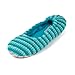 Snoozies Womens Striped Ballet Style Indoor Flats Slipper Socks