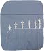 Gray Flannel 6-Piece Silverware / Flatware Place Setting Roll