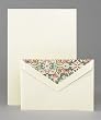 Cranes : Half Sheets - Ecruwhite with Red Florentine Lining Stationary