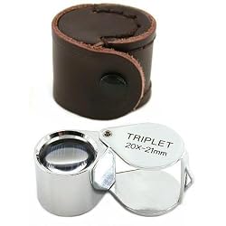 20X Triplet Loupe Jewelers Gemologist Magnifier Tool