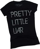 Pretty Little Liars -- Logo Foil Print -- Fitted Crop Sleeve Juniors T-Shirt