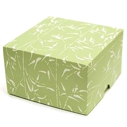 White Bamboo - Set of 4 Two Piece Gift Boxes (5" x 5" x 3")