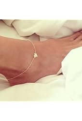 Sandistore Girl Simple Heart Ankle Bracelet Chain Beach Foot Sandal Jewelry &iexcl;&shy;