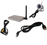 Electronics : 200m 200 meters Wireless 4 Channels 2.4GHz transmitter & Receiver and CCTV TV Video Security Night Version Weatherproof Camera