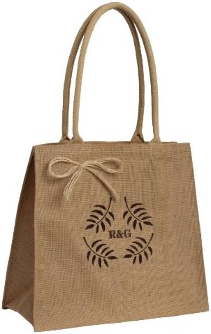 Tripar International Large Jute Raw and Green Bag, Natural