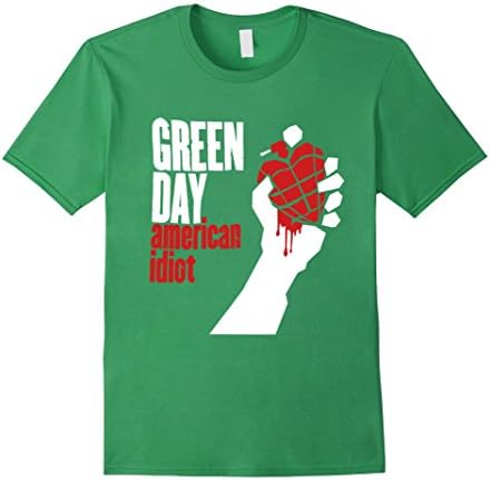 Men's Featured t shirt: Green day american idoit T-Shirt   Small Grass
