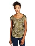 Volcom Juniors Clarify Short Sleeve Top, Burnt Olive, X-Large
