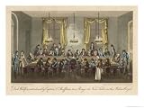 Dapper Gentlemen Gamble at a Large Table in the Palais Royal Paris Art Giclee Poster Print by George Cruikshank, 24x18