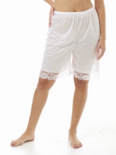 Underworks Pettipants Nylon Culotte Slip Bloomers Split Skirt 9-inch Inseam