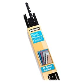 Fellowes 3 8in Black Binding Combs (25-Pack) by Fellowes