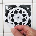 Mibo 6" Black & White Tile Tattoos