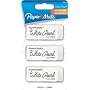 Paper Mate White Pearl Premium Erasers, 3 Erasers(70624)