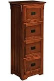 Craftsman File Cabinet Four-drawer Dark Oak